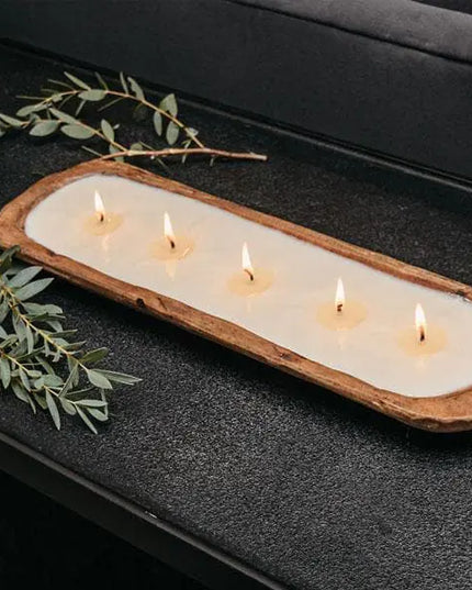 5-Wick Dough Bowl Soy Candle - Amber Noir