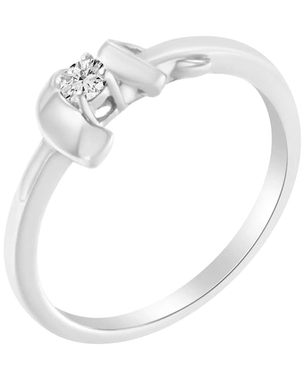 10K White Gold Diamond Promise Ring (1/10 Cttw, H-I Color, SI2-I1 Clarity)