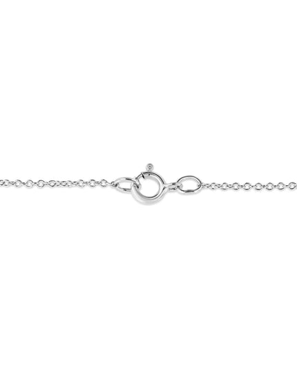 10K White Gold 1/10 Cttw Miracle Set Round-Cut Diamond 18" Pendant Necklace - Choice of Shape