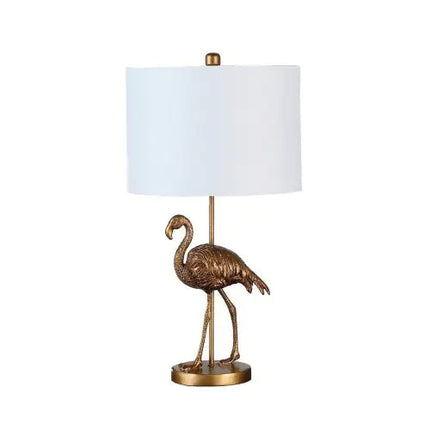 Gold Flamingo Resin Table Lamp