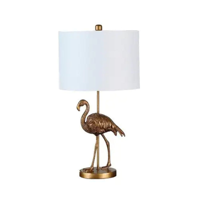 Gold Flamingo Resin Table Lamp