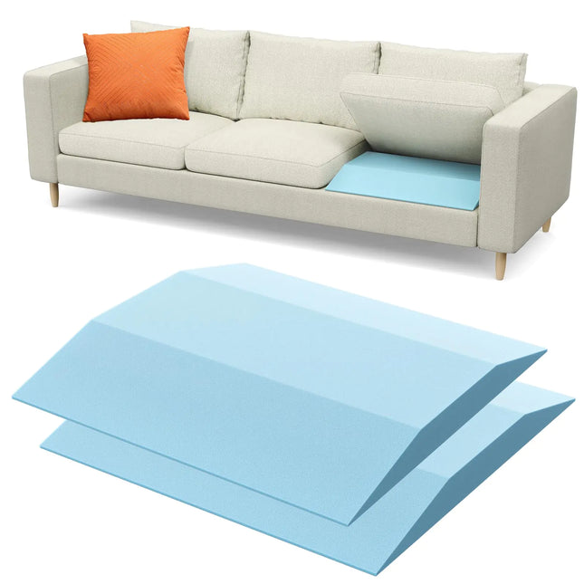 Set of 2 Sofa Support Cushions – Trapezoid Design, 40D High-Density Foam for Sagging Couch Seat Repair
