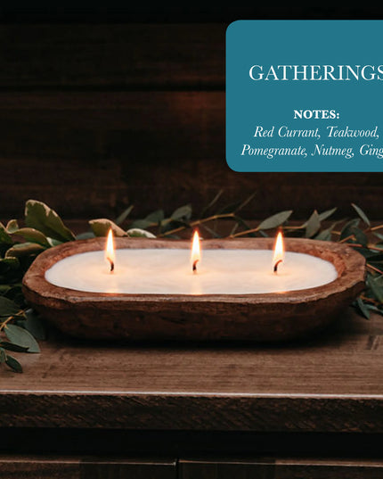 3-Wick Dough Bowl Soy Candle - Gatherings