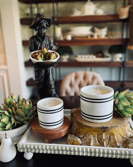 TLC Candle Co."Magnolia" 2lb Home Decor, Hand Poured Concrete Candle, Scented Natural Soy Wax and Essential Oil Blended Fragrances 60 Hour Burn Time, Made in the USA