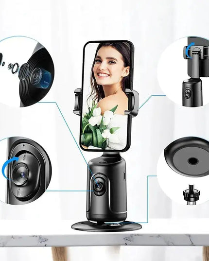 360 Auto Face Tracking Gimbal AI Smart Gimbal Face Tracking Auto Phone Holder For Smartphone Video Vlog Live Stabilizer Tripod