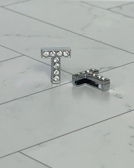 Pavé Letters -Silver Charms