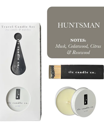 Travel Candle with Matches - Huntsman