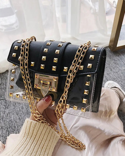 Betty Shoulder Bag -Clear/Black