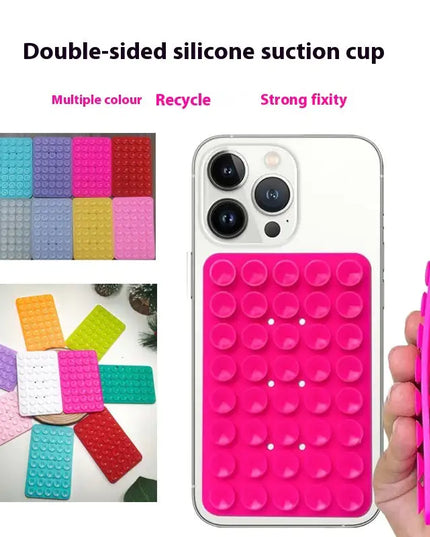 Silicone Double-Sided Suction Cup Phone Case Detachable Mount, Sticky Phone Grip with Higher Suction Power for iPhone, Hands-Free Phone Accessories Holder for Selfies and Videos