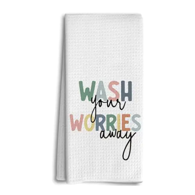 Colorful Kids Kitchen & Bathroom Towels – Toddler Hand Towels, Funny Boho Nursery & Washroom Decor, Dish Towels for Kids