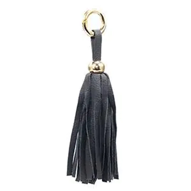 Leather Tassel -Dark Gray