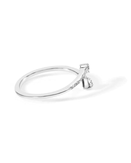 .925 Sterling Silver 1/5 Cttw Diamond Double Arrowhead Open Ring (I-J Color, I2-I3 Clarity)