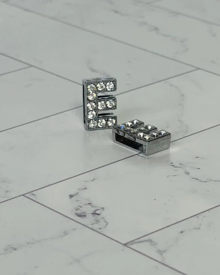 Pavé Letters -Silver Charms
