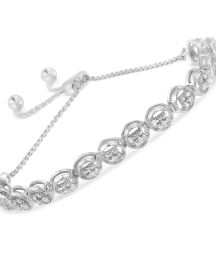 Sterling Silver Diamond Bolo Bracelet (0.1 cttw, I-J Color, I3 Clarity)