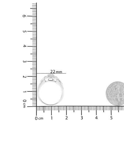 .925 Sterling Silver 1/3 Cttw Pave Set Round-Cut Diamond Braided Halo Cocktail Ring (I-J Color, I2-I3 Clarity)