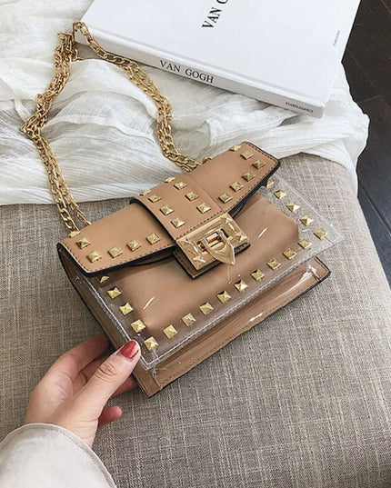 Betty Shoulder Bag -Clear/Tan