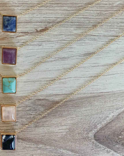Square Drop Necklace