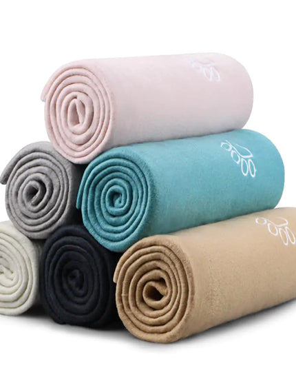 Mieakvool 6-Pack Pet Fleece Blankets – Soft Paw Print Blankets for Dogs & Cats, Small/Medium, 39x31", Multicolored