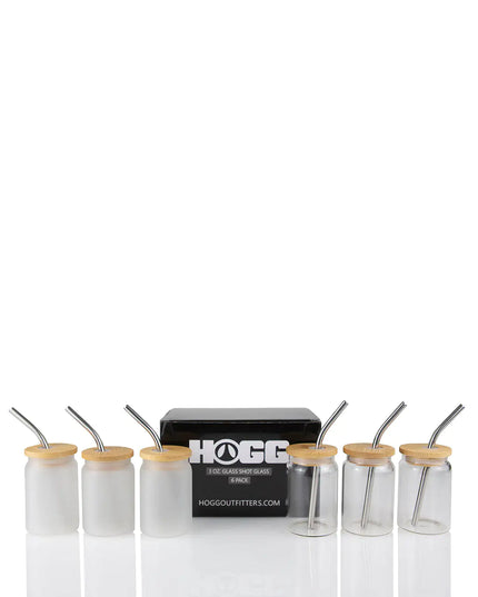 3oz SUBLIMATABLE GLASS SHOT GLASS - MATTE & CLEAR 6 PACK
