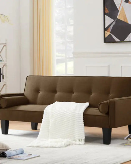 Fabric Sofa, Modern Love Seat Sofa Furniture, With Pillows, Living Room Button Tufted Sofa, Pull Point Design