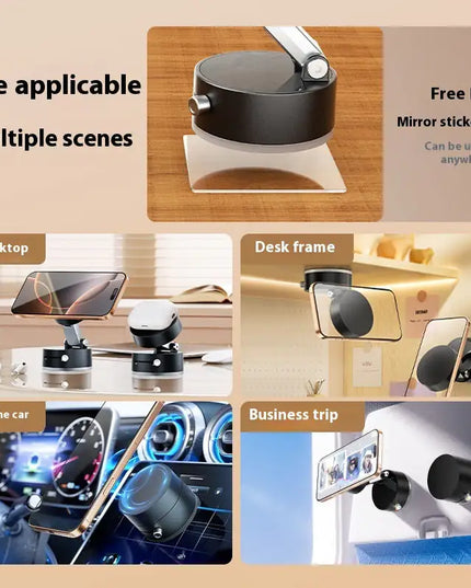 Foldable Magnetic Vacuum Car Phone Holder Foldable Suction Cup With Suction Cup Hands-Free Navigation For Smart Phone