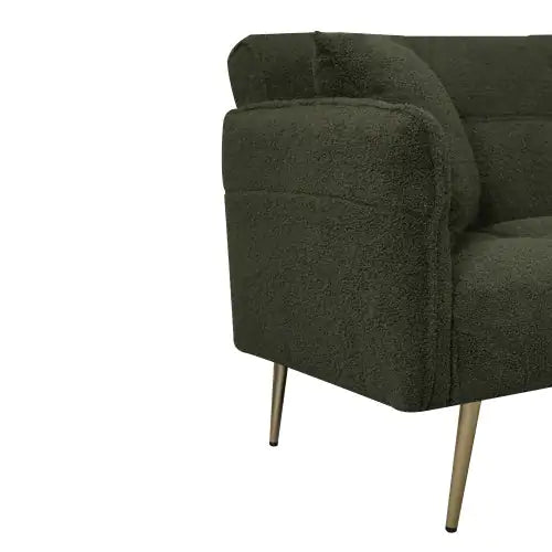 Futon Sofa Bed, Convertible Double Sofa Bed With Folding Armrests For Living Rooms And Small Spaces
