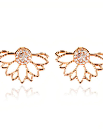 Crystal Earrings -Gold