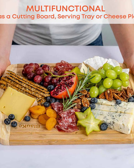 Bamboo Cutting Board 14x11 Inch With Juice Groove