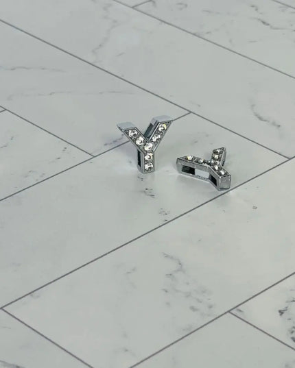 Pavé Letters -Silver Charms