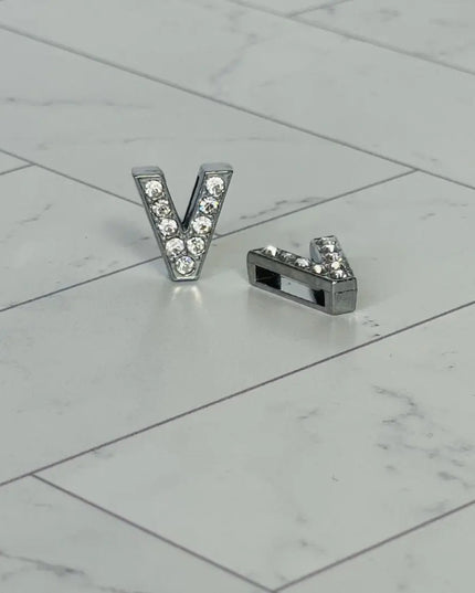 Pavé Letters -Silver Charms