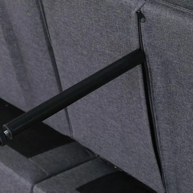 56 Inch Dark Grey Linen Convertible Sleeper Double Sofa