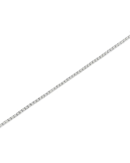 .925 Sterling Silver 1.0 Cttw Miracle-Set Diamond Round Faceted Bezel Tennis Bracelet (I-J Color, I3 Clarity)