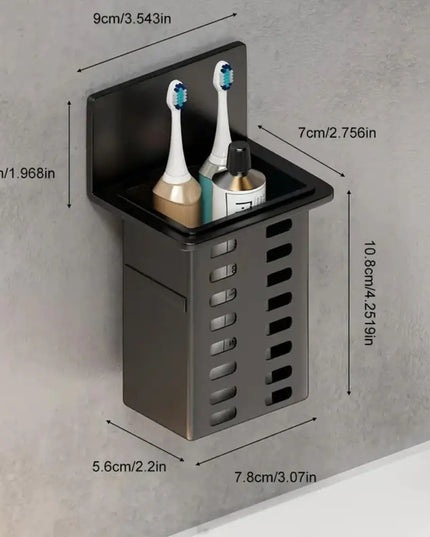 1pc Modern Wall-Mounted Bathroom Organizer