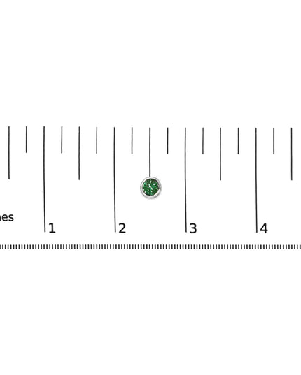 .925 Sterling Silver 6MM Bezel Set Created Gemstone Solitaire Stud Earrings