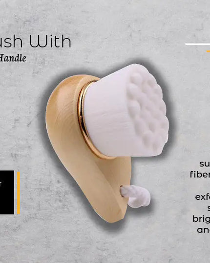 Facial Brush with Bamboo Handle
