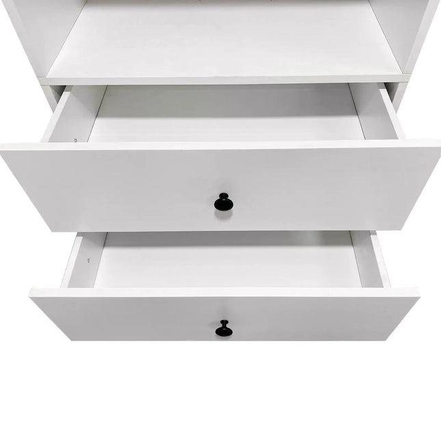 Wood Modular Closet System Wall Mounted Shelves White