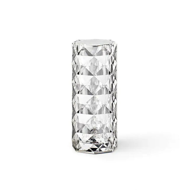 Crystal USB Table Lamp Touch Dimming Night Light Rose Projector Decor