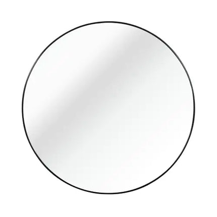 Round Black Metal Bathroom Mirror 16"