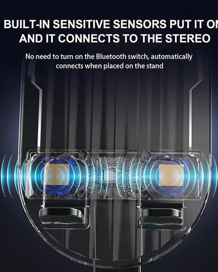 Cell Phone Stand with Wireless Bluetooth Speaker,Induction Speaker HD Surround Sound for Home and Outdoor,Compatible with Iphone/Ipad/Samsung Galaxy