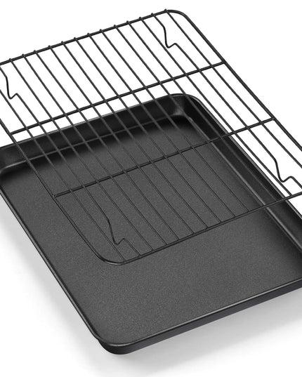 Nonstick Baking Sheet and Cooling Rack Set – 12.5" x 9.5", Commercial Grade, Easy to Clean