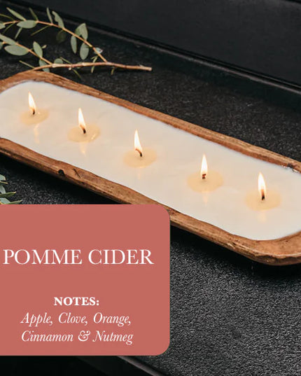 5-Wick Dough Bowl Soy Candle - Pomme Cider