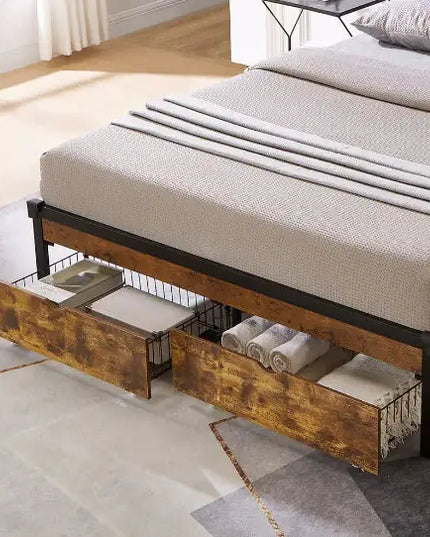 Queen Bed With Drawers