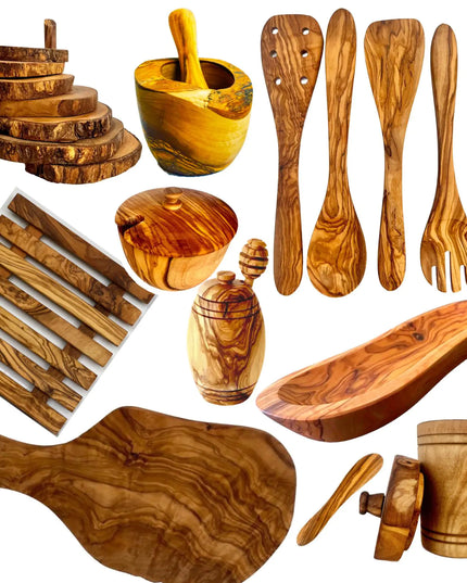 Mediterranean Olive Wood Ultimate Kitchen Collection