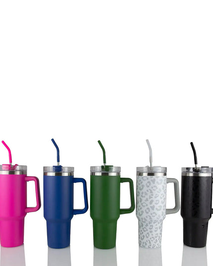 40oz POWDER COATED TRAVELER TUMBLER
