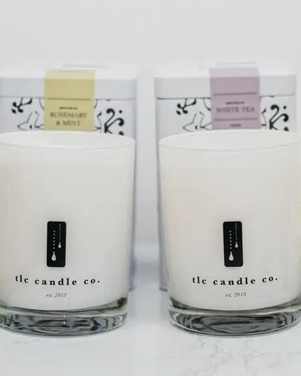 "Spa Day" Rosemary and Mint and White Tea Luxury 2-Wick Soy Candle Gift Sets