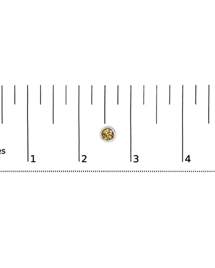 .925 Sterling Silver 6MM Bezel Set Created Gemstone Solitaire Stud Earrings