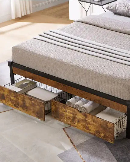 Queen Bed With Drawers