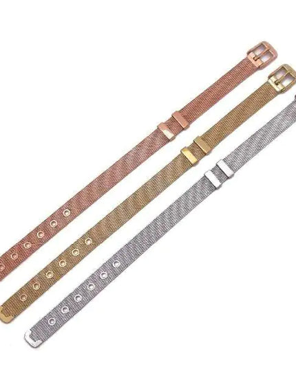 Stainless Steel Slider Bracelet -Rose Gold