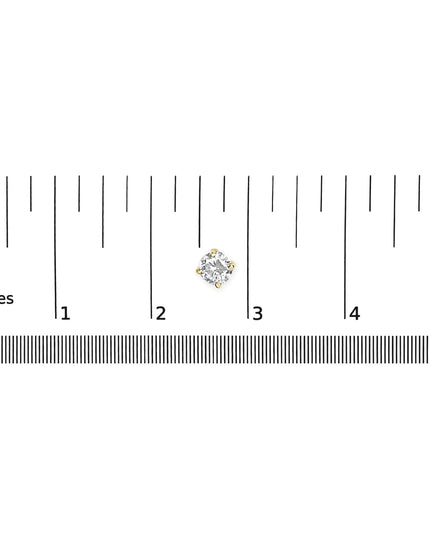 14K Gold 1/2 Cttw Round Lab Grown Diamond Solitaire Stud Earrings