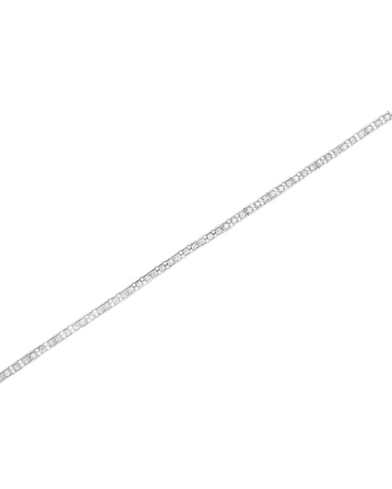 .925 Sterling Silver 1.0 Cttw Diamond Square Hybrid Link 7" Tennis Bracelet (I-J Color, I2-I3 Clarity)